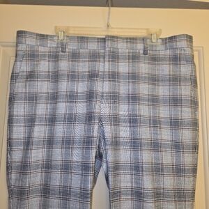 Size 38x30 Mens Murano Evan Fit Plaid Checkered Trousers